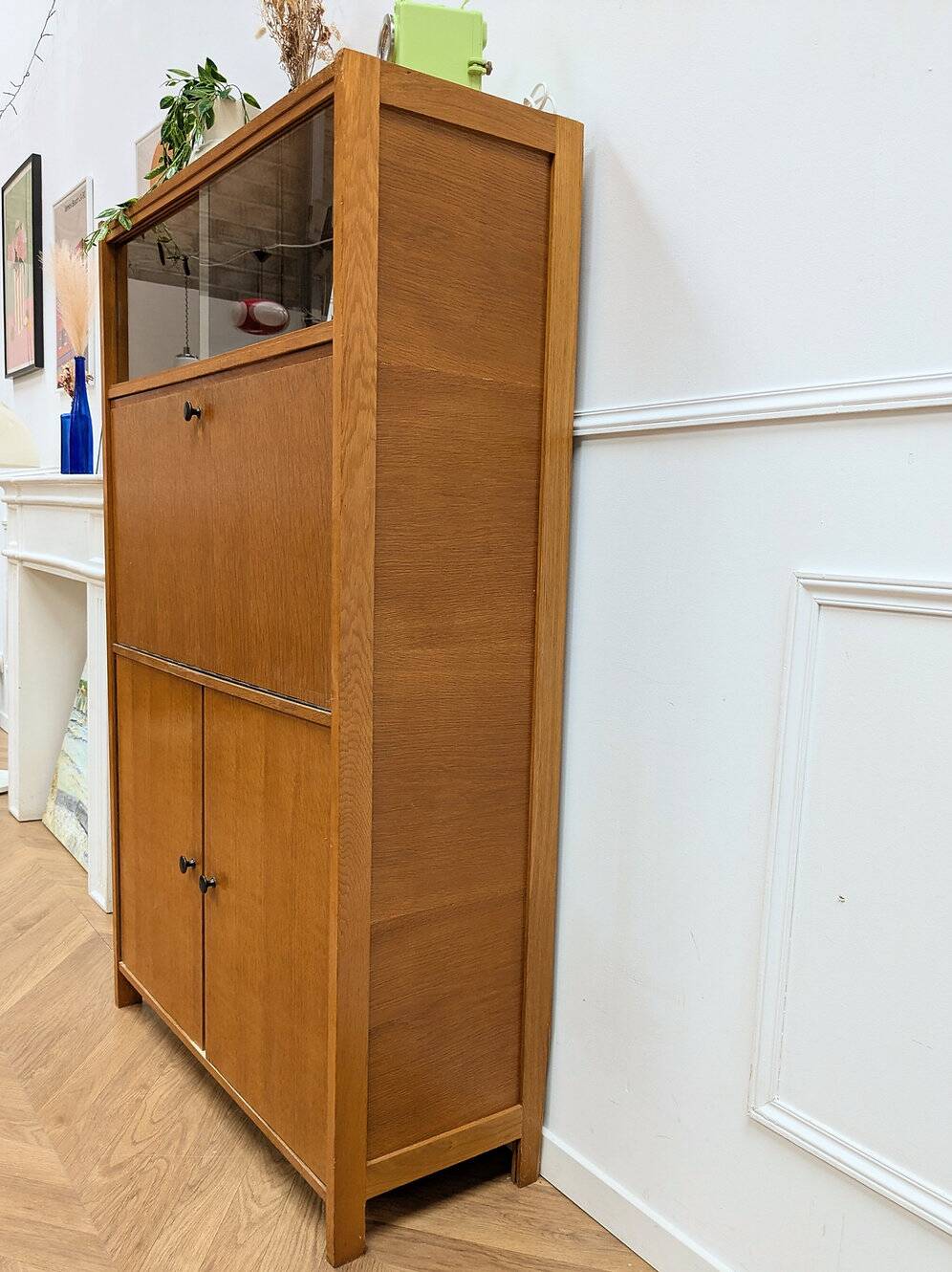 Vintage oak secretary