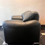 Vico magistretti, Maralunga for Cassina, in Leather with Footrest