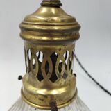 Pair of holophane glass pendants