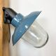Industrial Blue Painted Factory Lamp Wall Light from Elektrosvit, 1960s