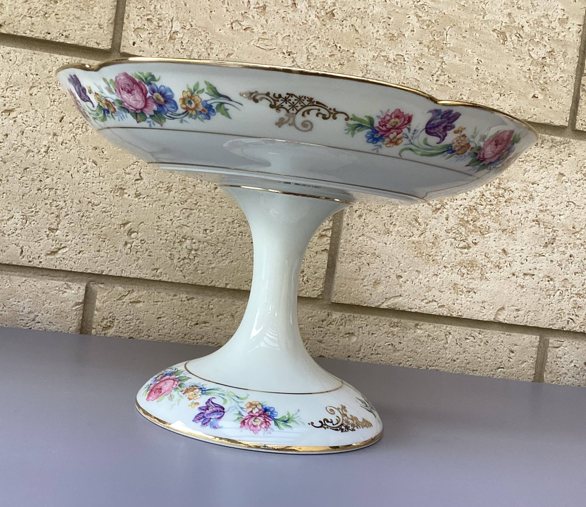 Old Limoges porcelain compote