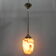 Art deco hanging lamp with marbled glass shade