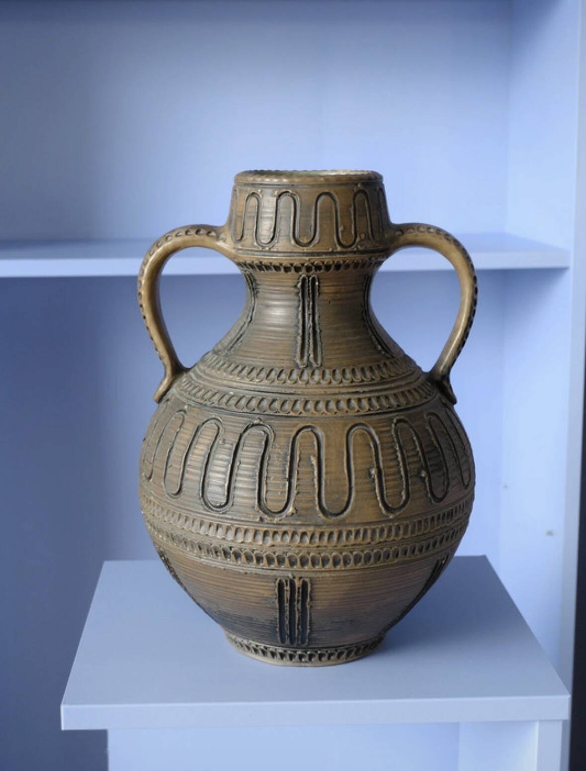 Large brown vase or Austrian decorative pot