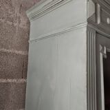 Old 2-door bookcase with chalk paint blue patina