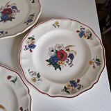 Set of 12 Sarreguemines Plates, Agreste Models