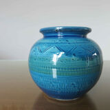 Ceramic pot cover Rimini Blue 60s