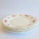 Set of 8 dessert plates opaline pink patterns Arcopal France Vintage