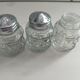 Pepper and mustard salt shaker in silver panière