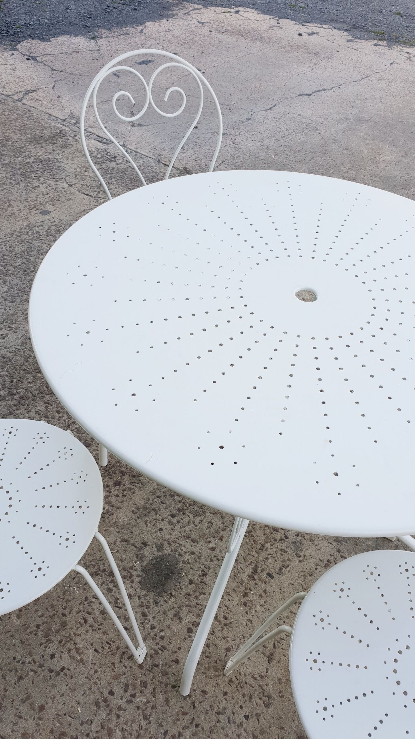 Wrought iron garden furniture