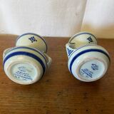 Pair of Antique DELFT White Porcelain Vases with Blue Decor Vintage