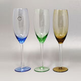 1970s Astonishing Set of Six Murano Glasses by Nason. Made in Italy