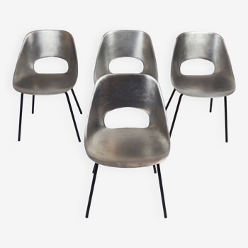Suite of four chairs by Pierre Guariche for Steiner