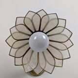 Paire appliques fleurs en nacre