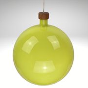 Cascade glass and teak lamp by Uno & Östen Kristiansson for Luxus, Sweden 1960s