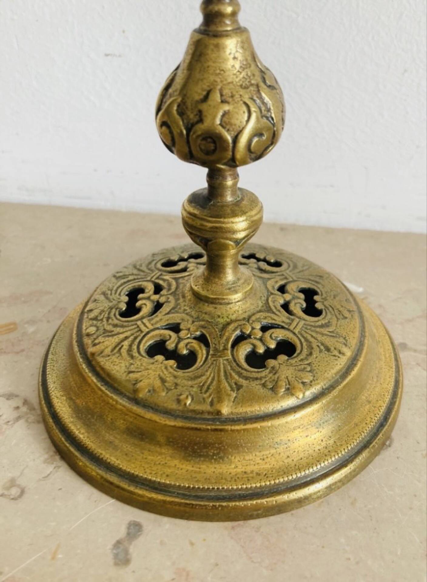 19th-century gilded bronze candlestick