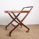 Danish folding teak rolling table, Svend Aage Madsen/Illums Bolhigus.
