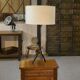 Large wrought iron lamp