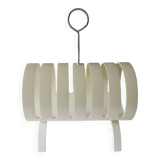 Opal Möbel white lacquered plywood magazine rack, 1960s