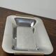 Silver and gold metal serving tray
