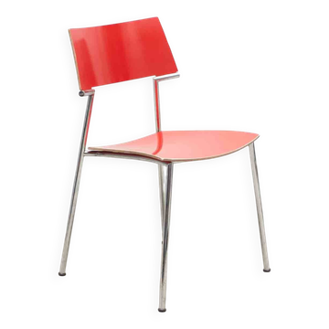 Chaise Gijs Van der Sluis rouge