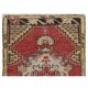 Hand-knotted Small Rug. Vintage Door Mat. Turkish Wool Seat Cover. Entryway Mat. Kitchen Rug