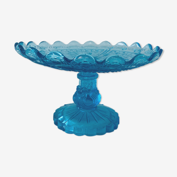 Blue glass stand cup