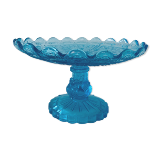 Blue glass stand cup