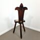 Spanish tripod stool | Cow hide