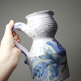 Glazed stoneware pitcher Vallauris 1970s Boris Kasianoff, Albert Thiry, Le Mûrier