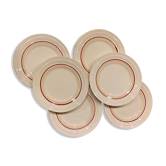 Set of 6 tiled dessert plates