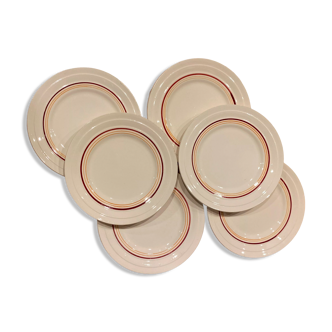 Set of 6 tiled dessert plates