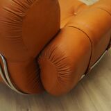 Set of orange armchairs, Space Age design, 1960s, production: Italy