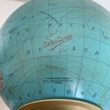 Vintage 1967 terrestrial globe Taride tripod gold glass world map - 22 cm