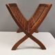 Teak newspaper/magazine rack, Danish, estimated 1970s–80s.
