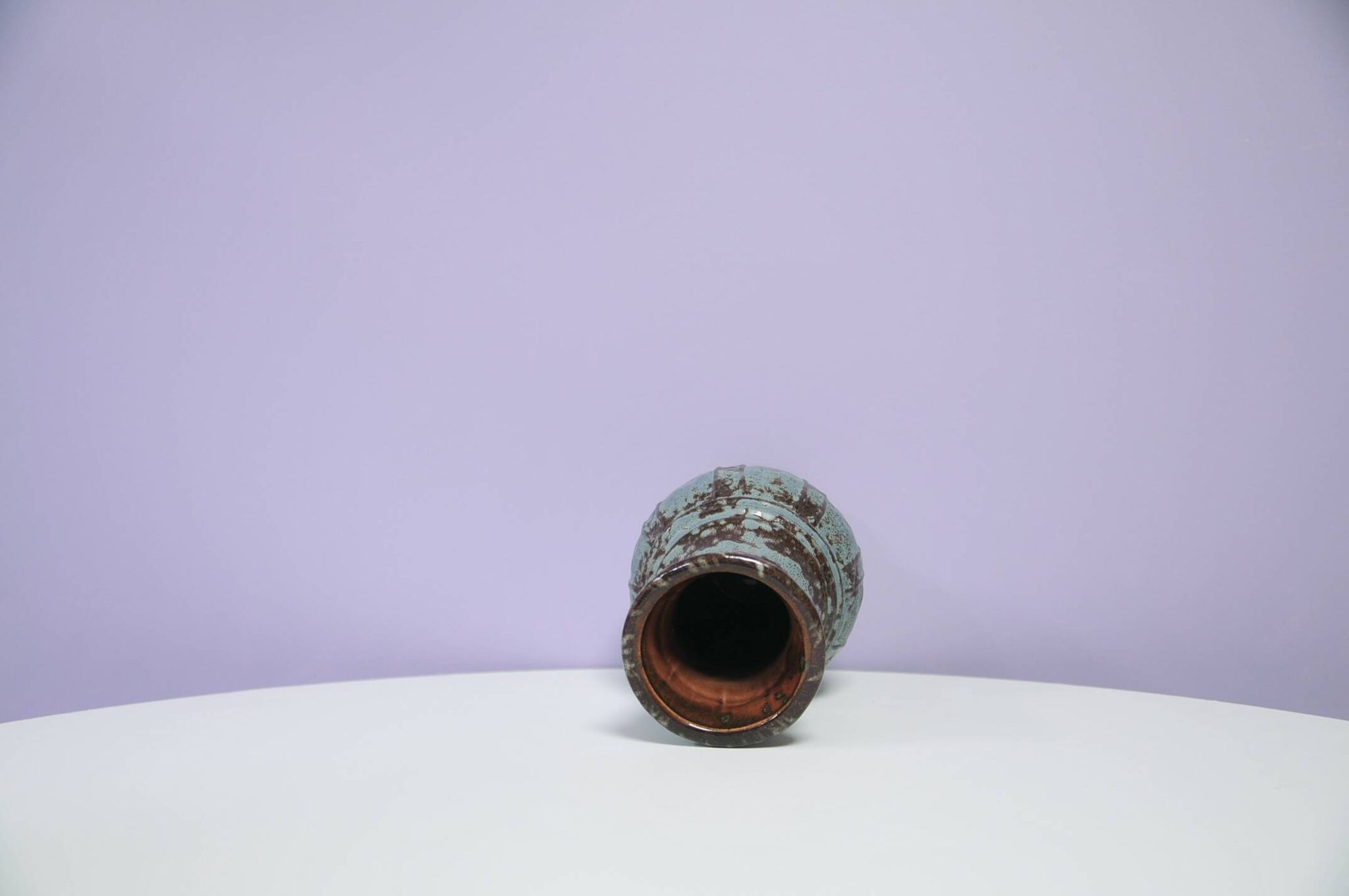 Blue & brown West Germany vase