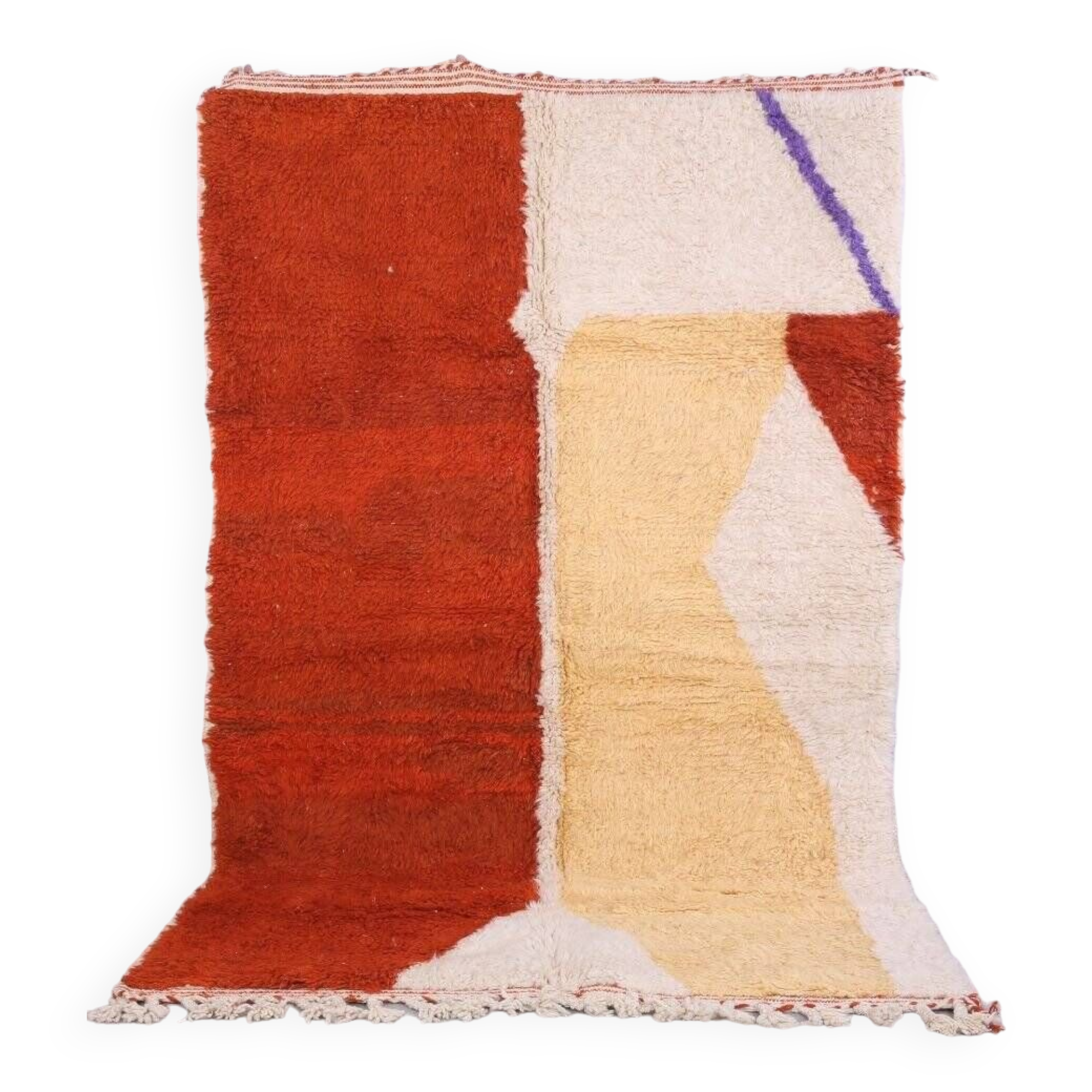 Handmade wool Berber rug 250x150 cm