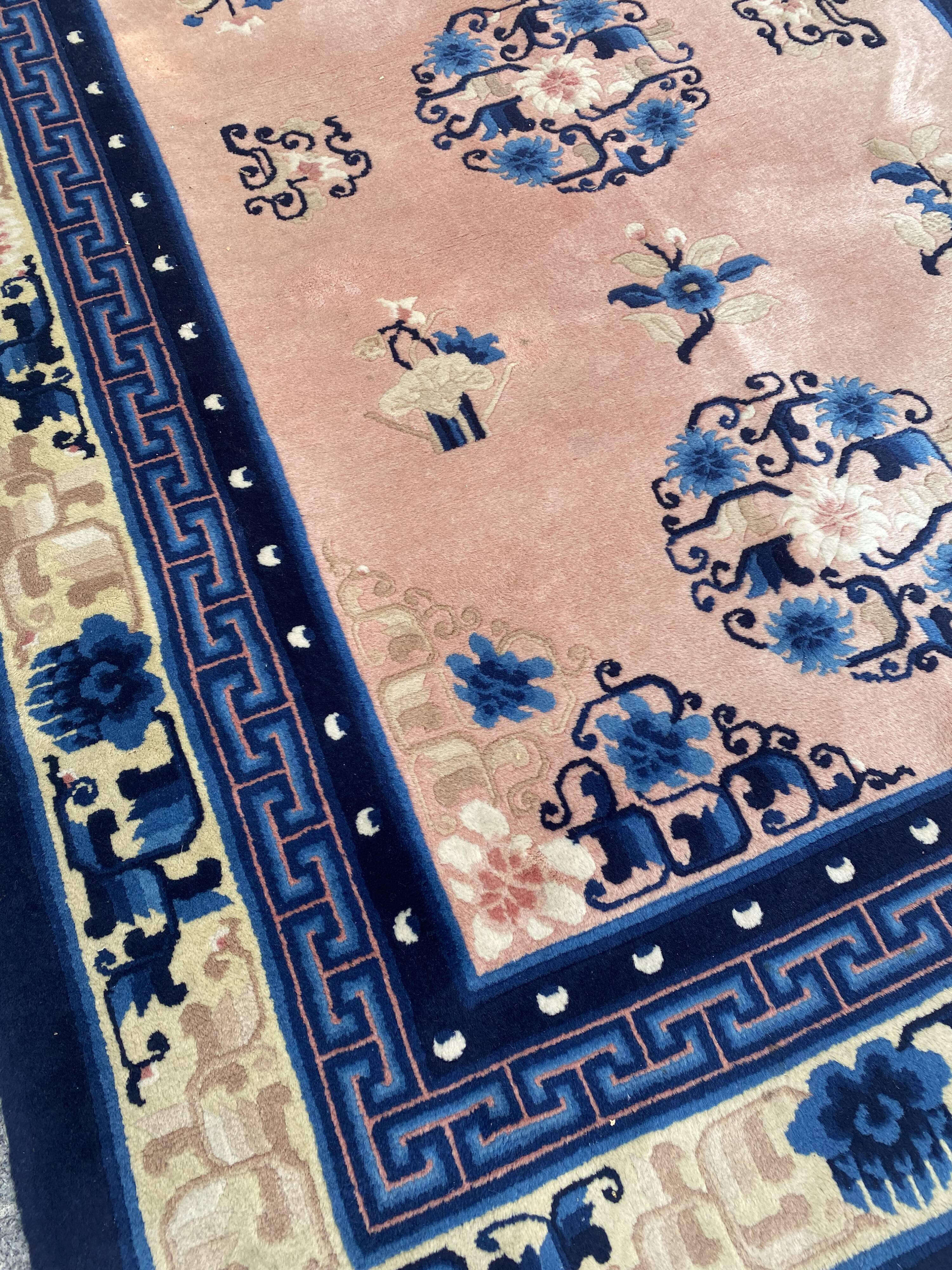 Handmade chinese vintage carpet 123x186 cm