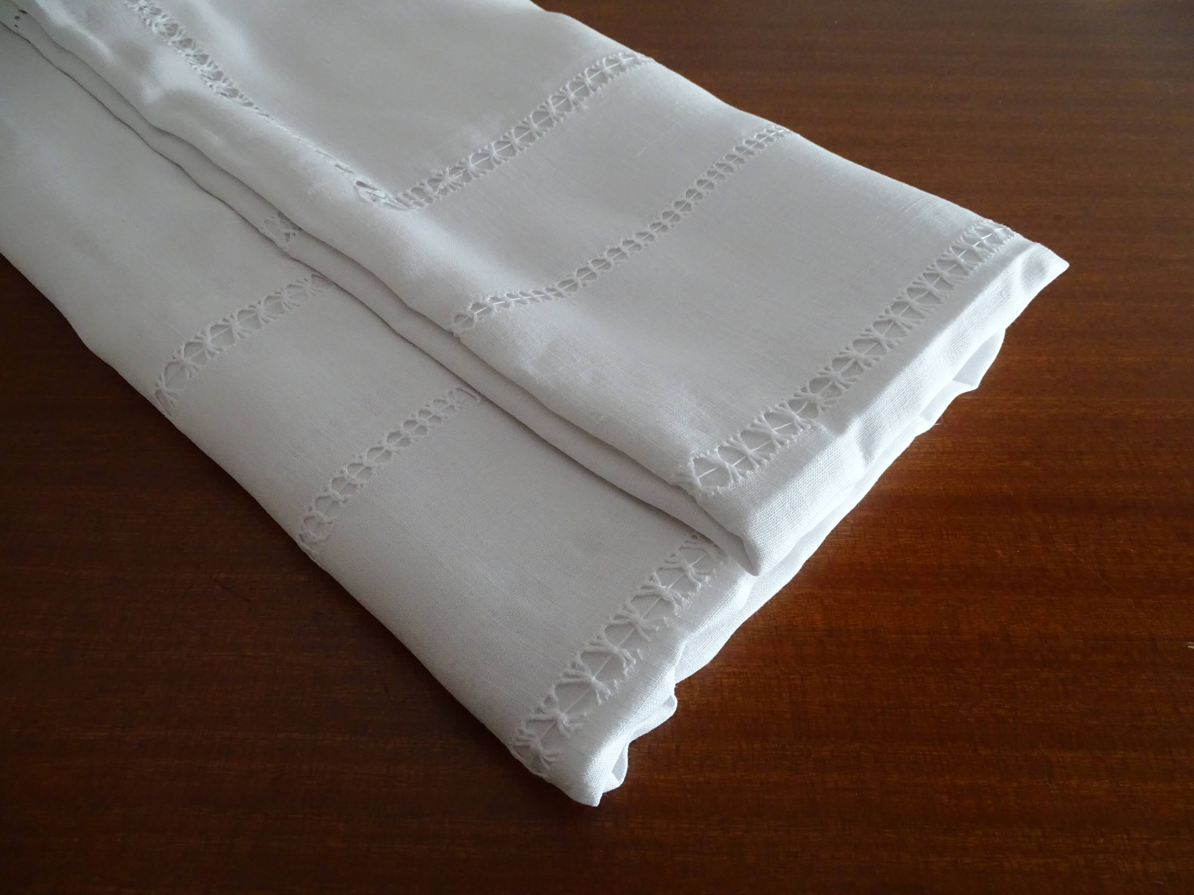Old linen tablecloth 235 x 150 monogram AM