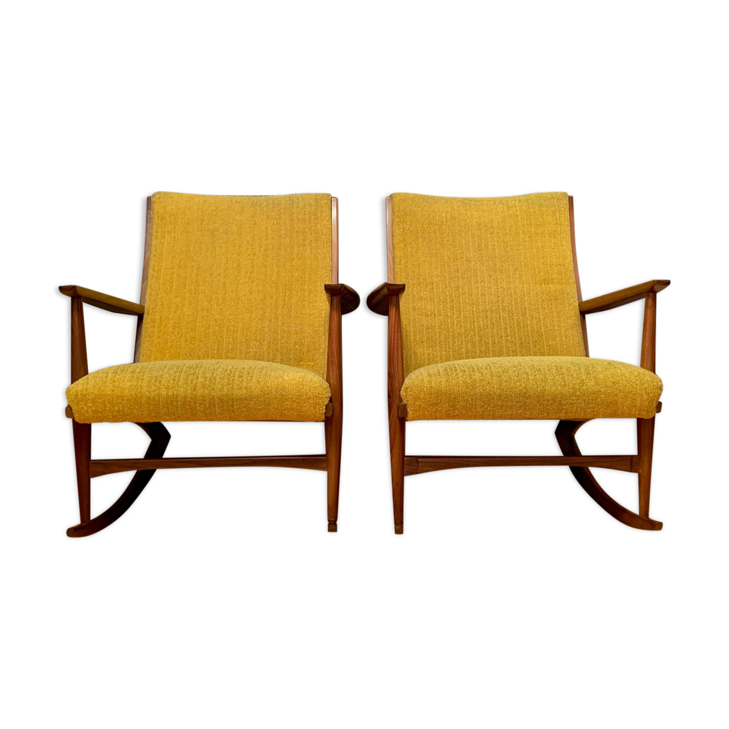 Pair of rocking chairs, designed by Georg Jensen, Kubus Møbler, Denmark, 1950s