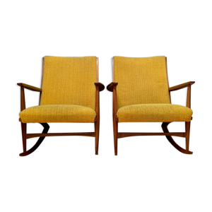 Paire de chaises berçantes,