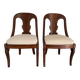 Two mahogany Empire Gondola chairs