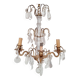 Chandelier with glass flower pendants from the beginning of the last century