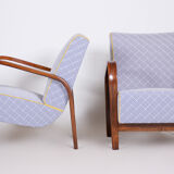 Art Deco Armchairs, 1930s Czechia. Beech, Designed by Koželka and Kropáček