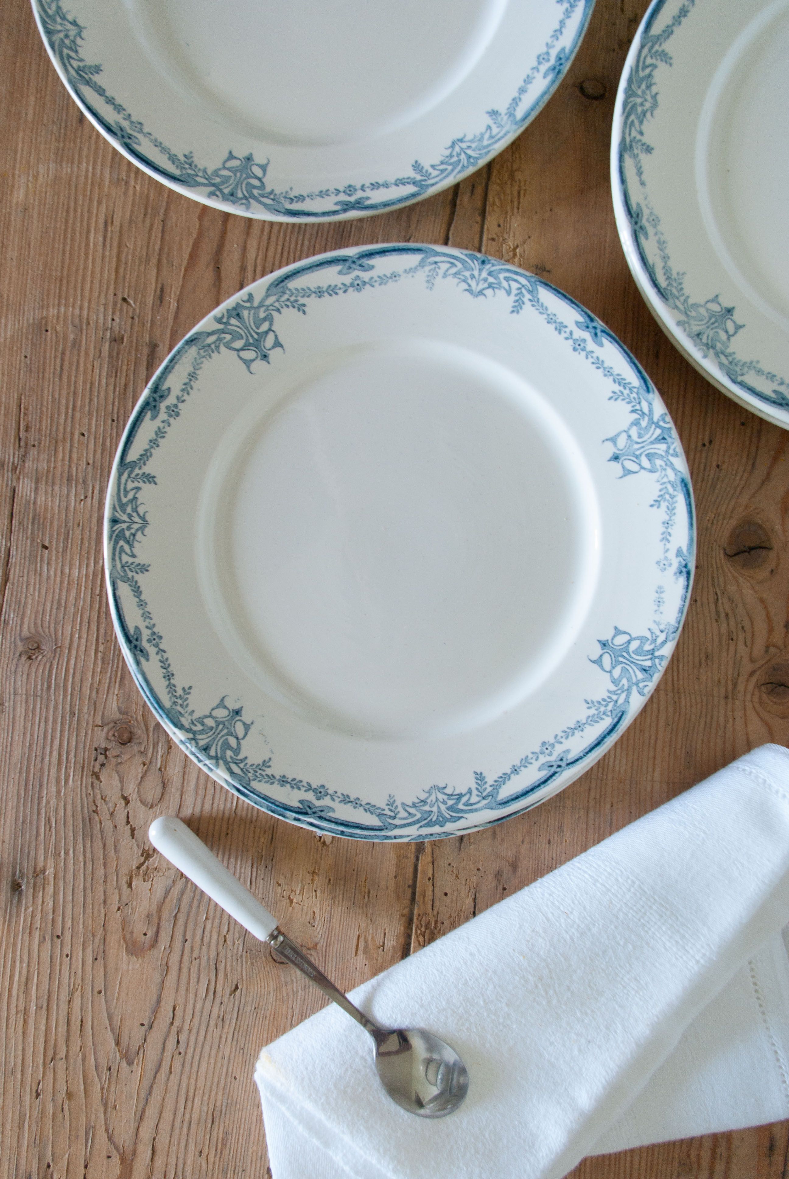 Antique dessert plates-iron ground