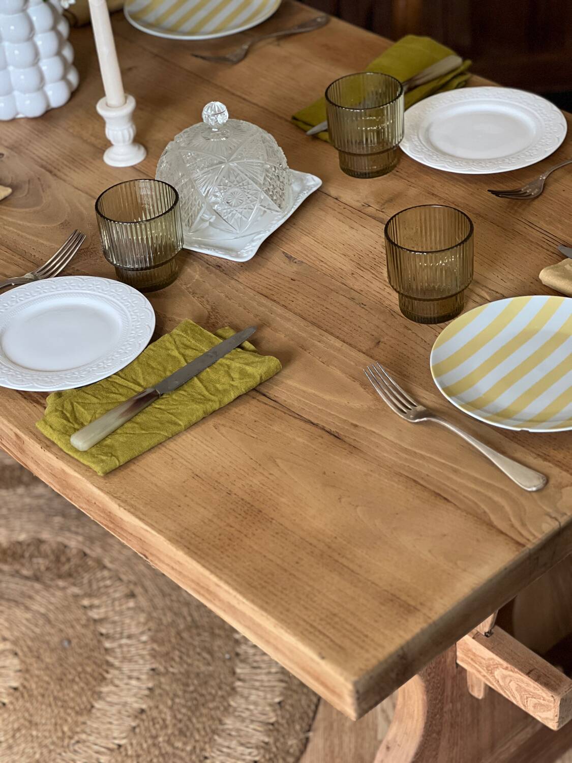 Monastery table, solid wood, country - farmhouse table