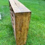 Antique wooden locker storage unit