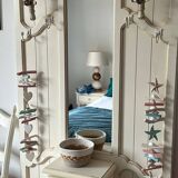 Solid oak cream coat rack