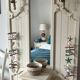 Solid oak cream coat rack