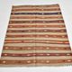 120x146 Area Kilim Rug,  Multicolor Kilim Rug, Oushak Area Rug, 120x146Cm