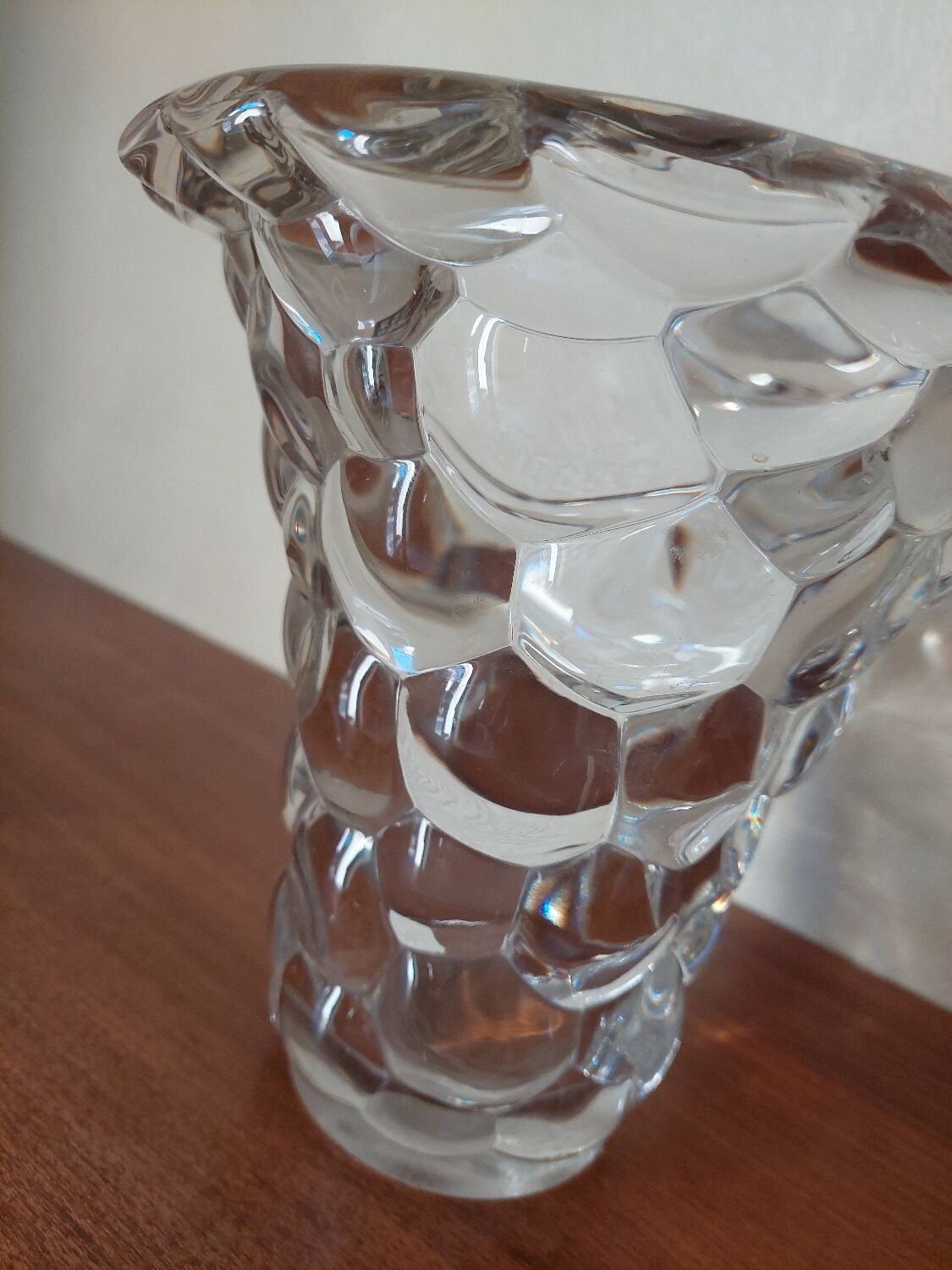 Pierre D'Avesn Clear Crystal Vase, Art Deco